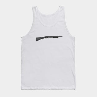 Black Pump-Action Shotgun Tank Top